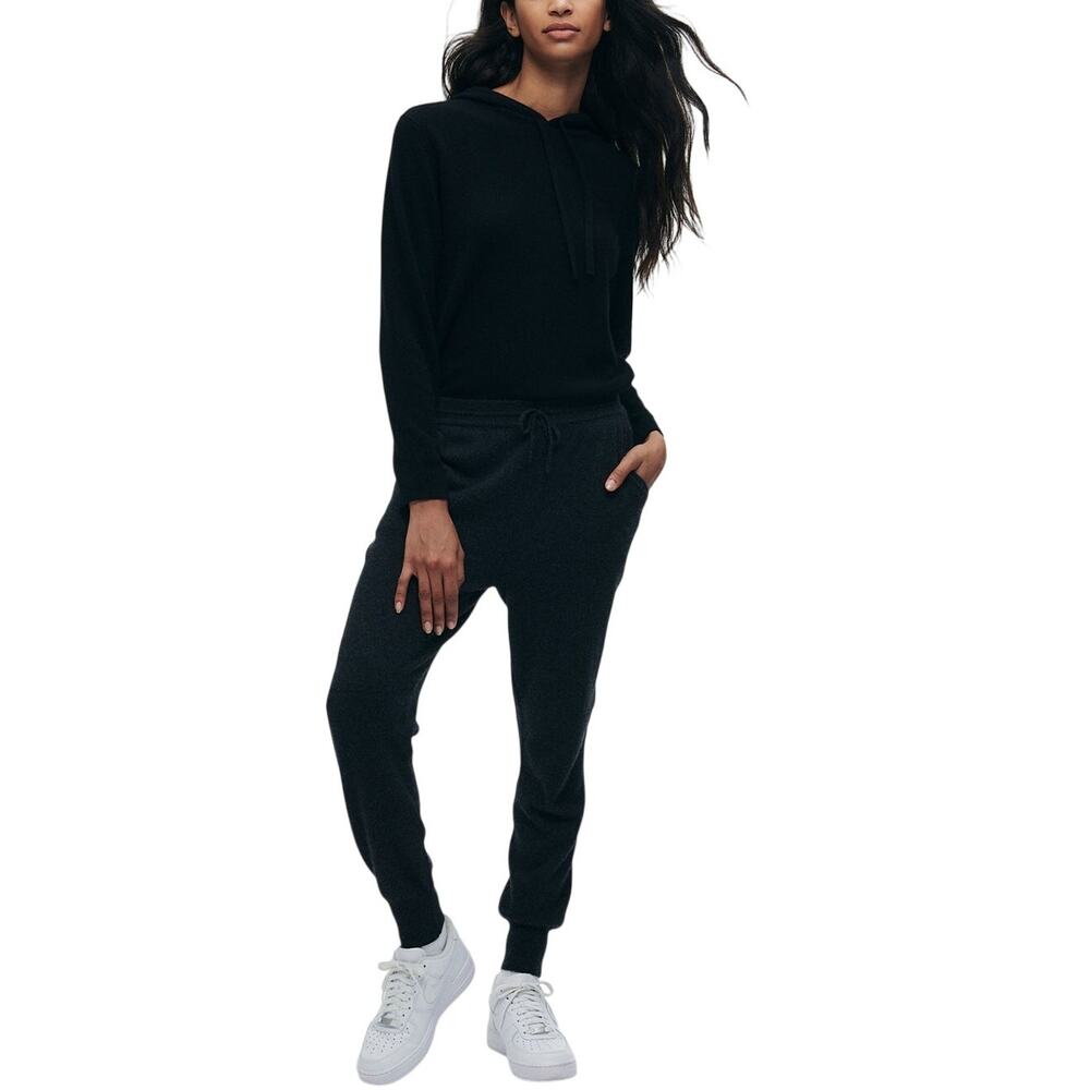 Naadam Cozy Black Essential Sweatpants Size L